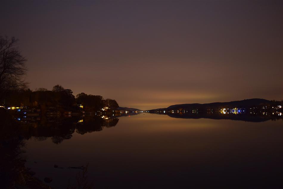 Night Lake Water