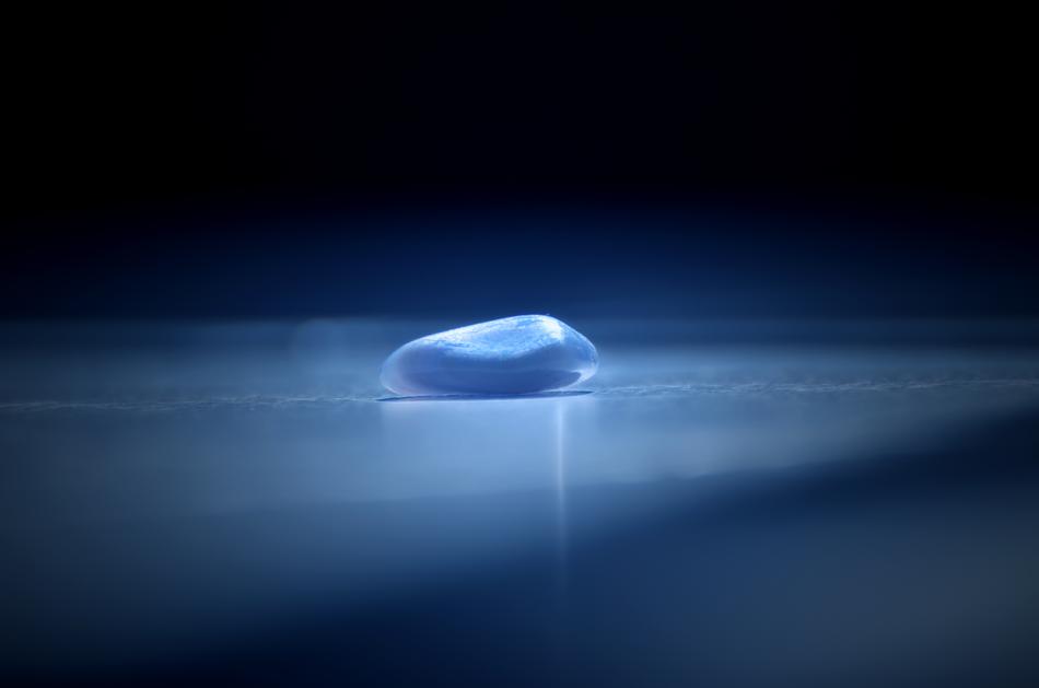 a big blue blob on the table