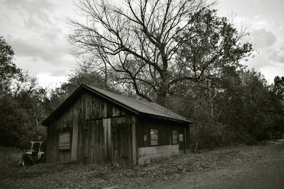 Black And White Barn Farm
