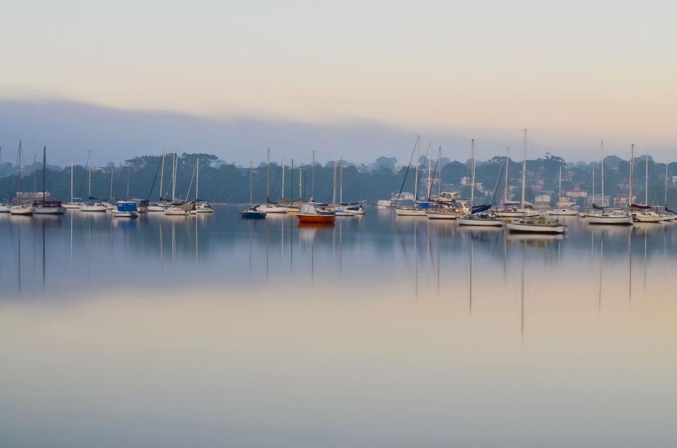 Morning Boat Landscape
