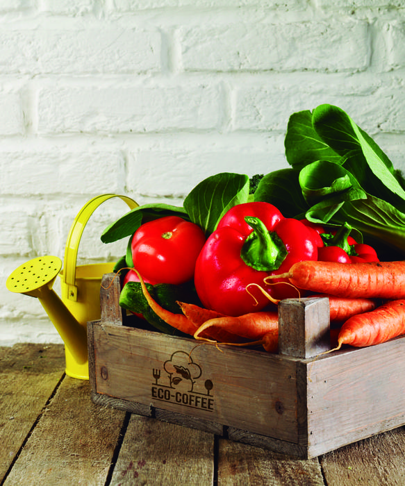 fresh vegetables in a box