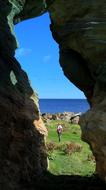 beautiful view of the field from the cave