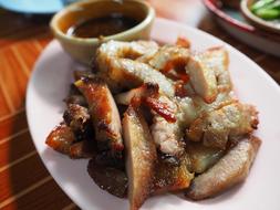 fried meat on a plate