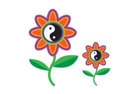 clipart retro flower classic