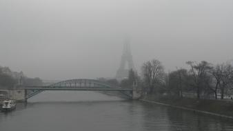 Foggy Paris Eiffel Tower