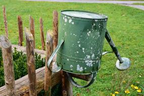 Fence Garden Watering Can