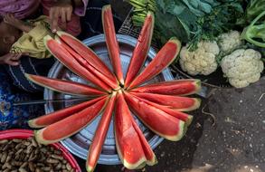 slices of sweet watermelon