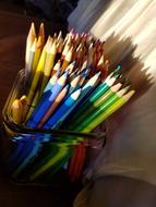 variety of colored pencils for creativity