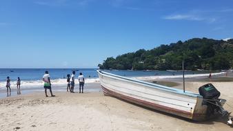 Beach Boat Blue