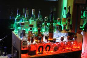 alcoholic beverages in a nightclub