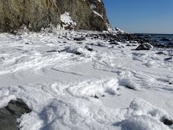 Sea foam on Beach Bay