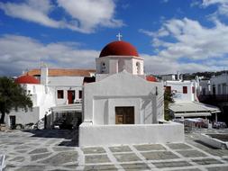 orthodox church with a brown dome