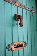 Wood Iron Rusty letters box