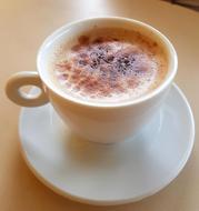 foamy milk drink