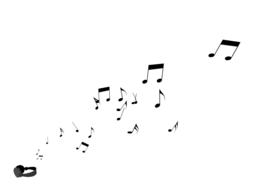 headphones music notes