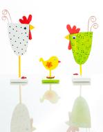 Cute cartoon chicken family