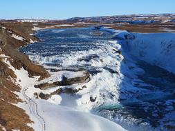 Gullfoss Waterfall River