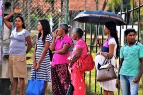 Sri Lanka The Queue Bus Stop Daily