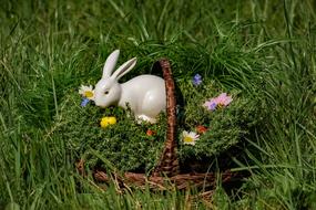 Osterkorb Easter Bunny White