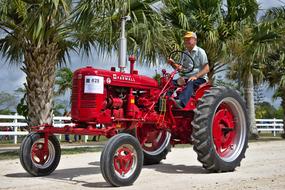 Antique Man Memories on farm