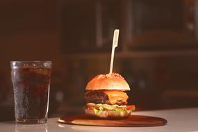 Cheese burger on the table