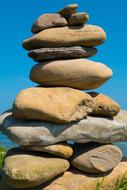 Rocks Cairn Blue Sky