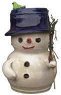 Snowman Ceramic Figure