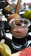 fruit dessert in a glass