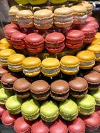 colored macaroni pyramid