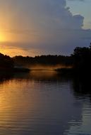 Sunset Lake Evening The