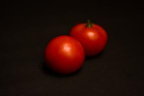 fresh tomatoes on a black background