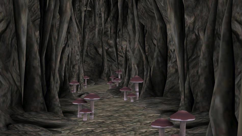 landscape cave mushroom fantasy