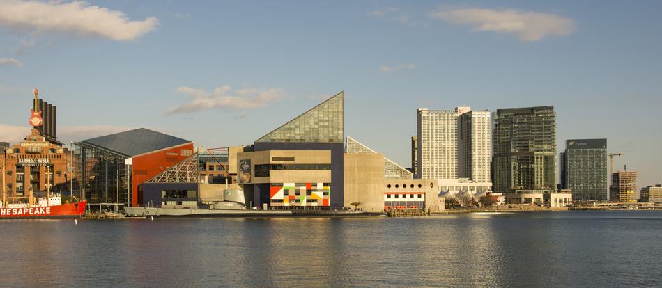 Panoramic view of modern Architecture by the Water