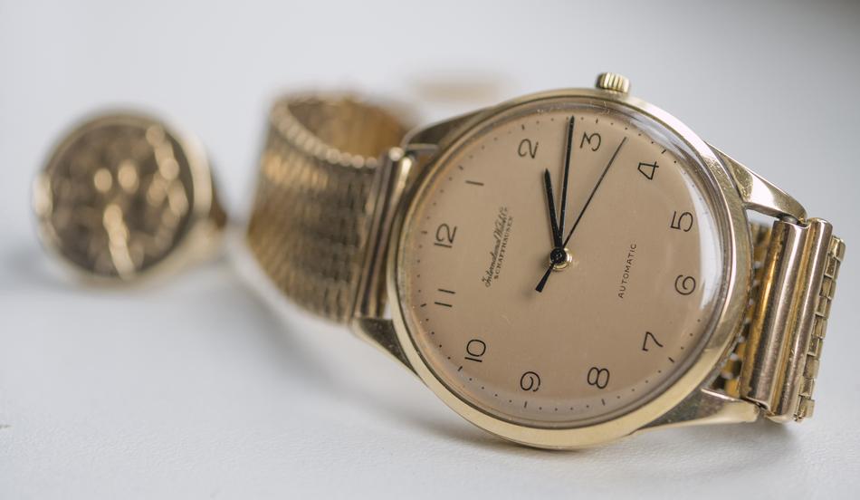 Clock Golden Background Wrist