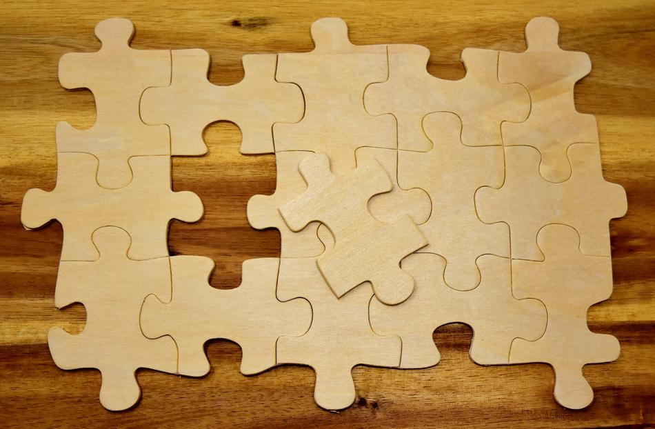 Puzzle with Last Part aside