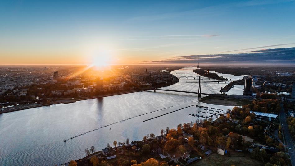 Riga Latvia Drone