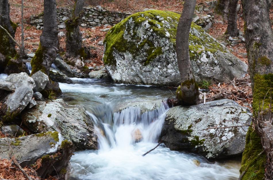 watery area in the rocks