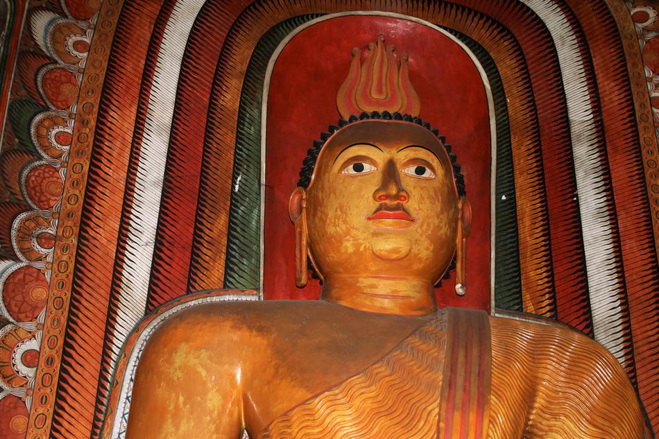 buddha sitting stone view