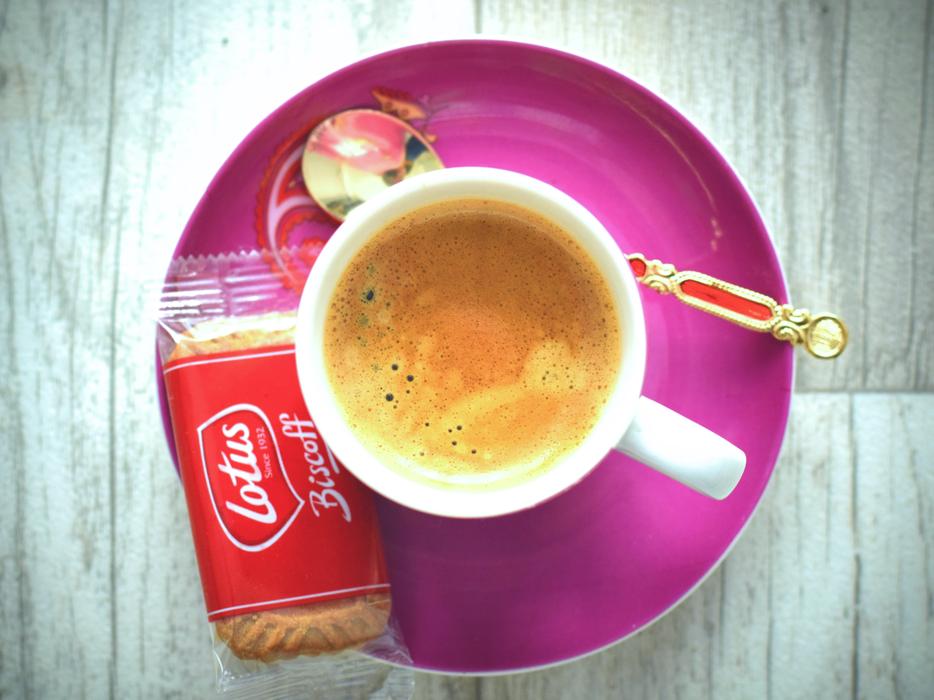 coffee and cookies on the table