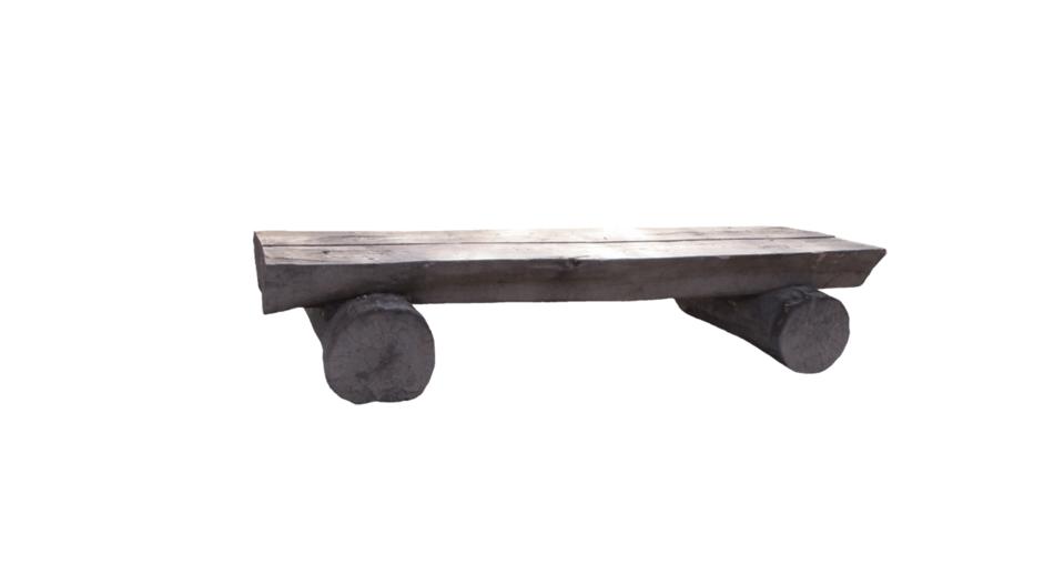Wooden Bench Log Isolated