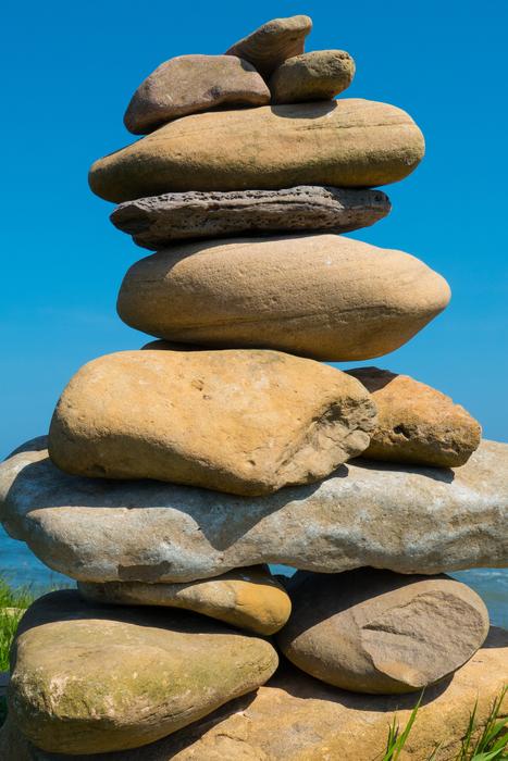 Rocks Cairn Blue Sky