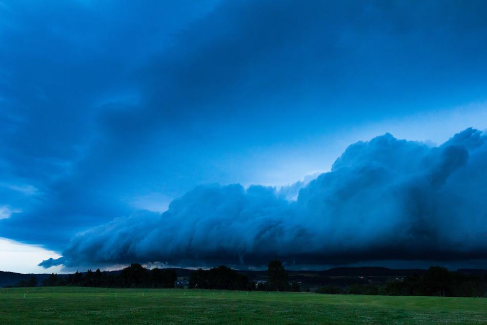 Blue Hour Squall Line Thundercloud