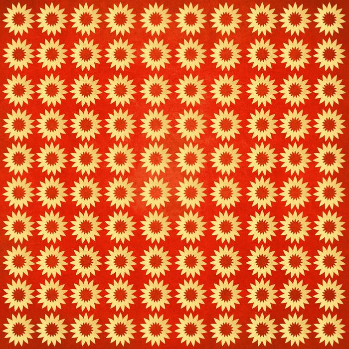 floral red and yellow wallpaper illustration