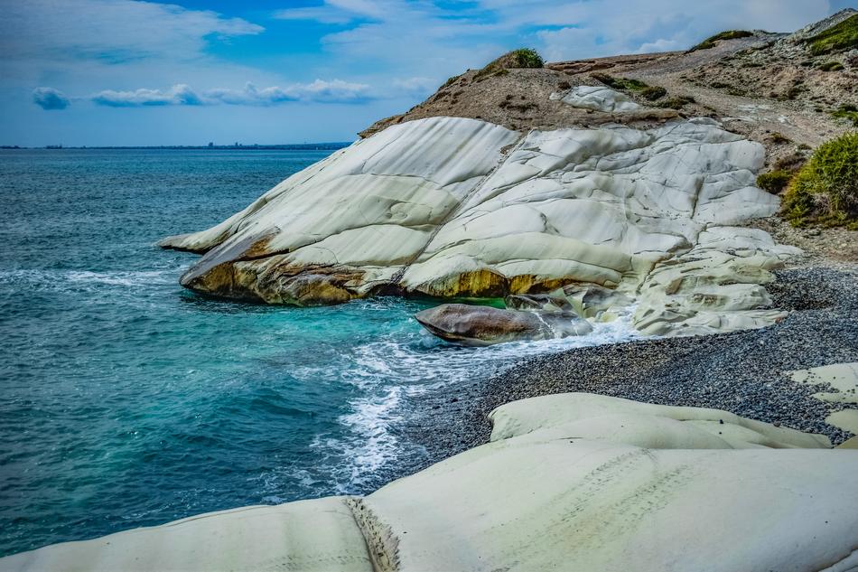 sea surface with rocks landscape