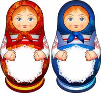 matrioshka russian styled dolls