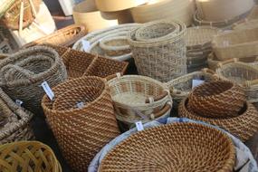 beautiful baskets at the market