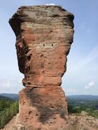 the stone pillar is large