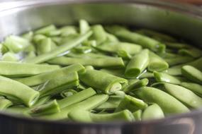 green beans boiled in water