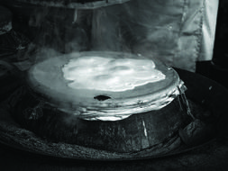 fried egg on the stove
