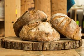 Crispy delicious bread on the table